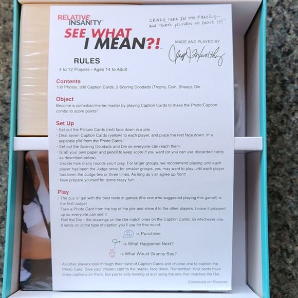 Relative Insan!ty See What I Mean?! Party Game from Jeff Foxworthy (New in Box) - Picture 5 of 7